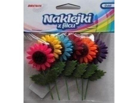 BREWIS filt klistremerker blomster 6 stk