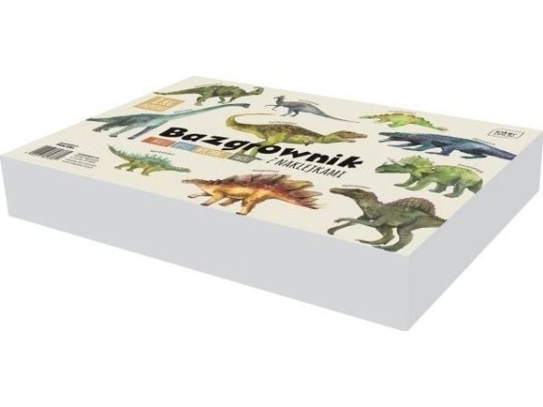 INTERDRUK bazgrownik A4 med klistremerker dinosaurer