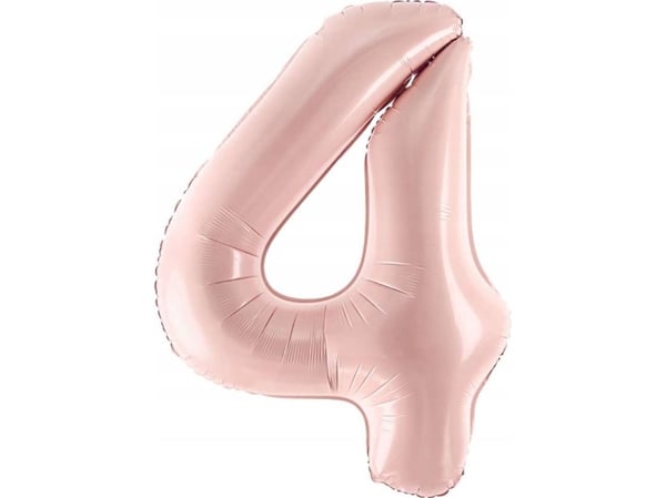 PartyDeco Folieballong 4 lys rosa 72cm