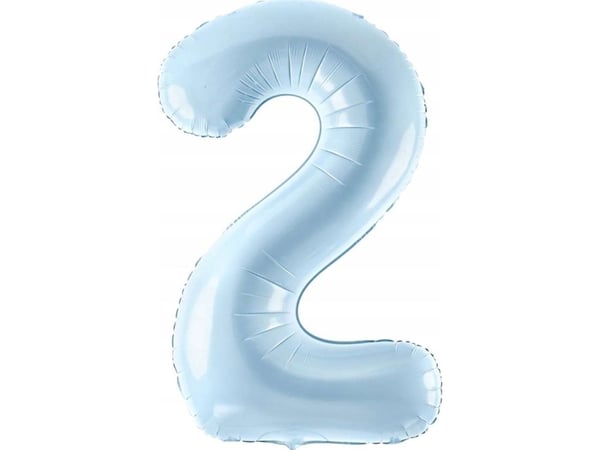 Party Deco ballong folie 2 lys blå 72 cm