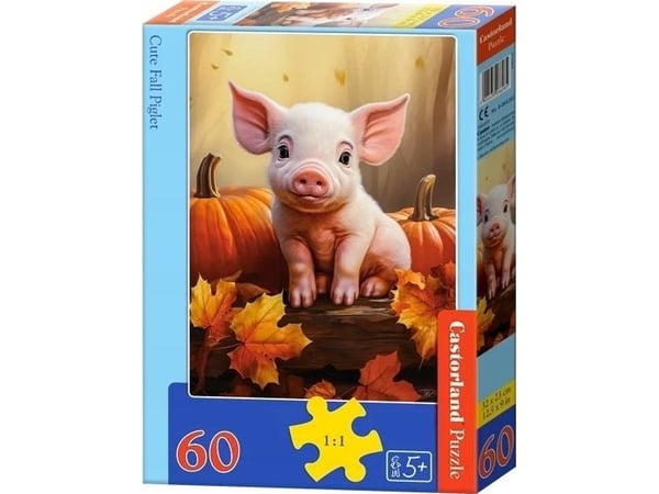 Castorland puslespill 60 Cute Fall Piglet CASTOR