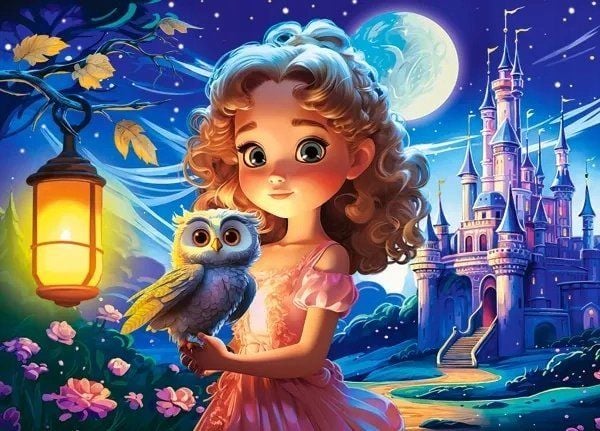 Castorland puslespill 120 Princess with Owl CASTOR