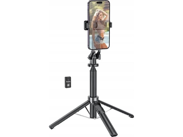HOCO K21 selfie-stick med trådløs fjernkontroll tripod, svart