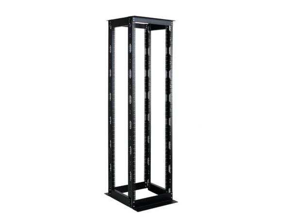 Lanview by Logon - Rack åpen ramme - double, 530 x 660 mm - free-standing - svart, RAL 9005 - 46U - 19"