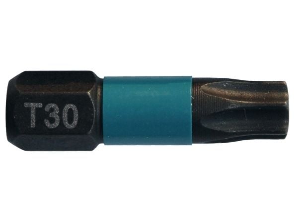 Makita Impact Black - Impact screwdriver bit - 2 deler - torx - T30 - heksagonal - lengde: 25 mm