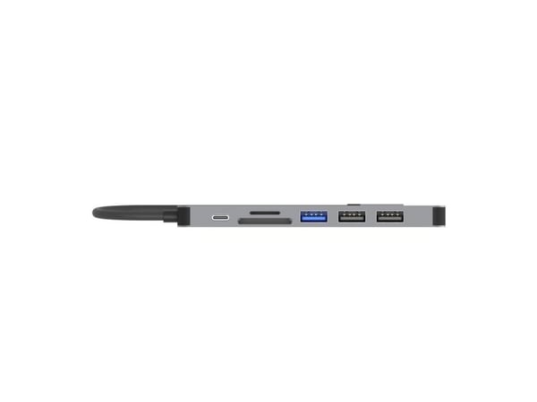 UNITEK HUB USB-C 7IN1, HDMI 4K, PD 100W, 5GBPS, ALU