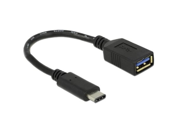 Delock - USB-adapter - USB-type A (hunn) til USB-C (hann) - USB 3.1 - 15 cm - svart