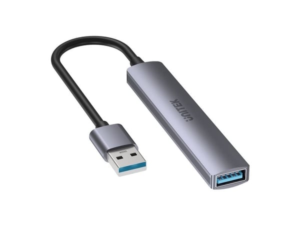 Unitek - Hub - 4-in-1 USB-A - 1 x SuperSpeed USB 3.0 + 3 x USB 2.0 - stasjonær