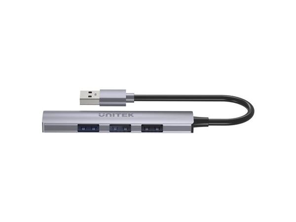Unitek - Hub - 4-in-1 USB-A - 1 x SuperSpeed USB 3.0 + 3 x USB 2.0 - stasjonær