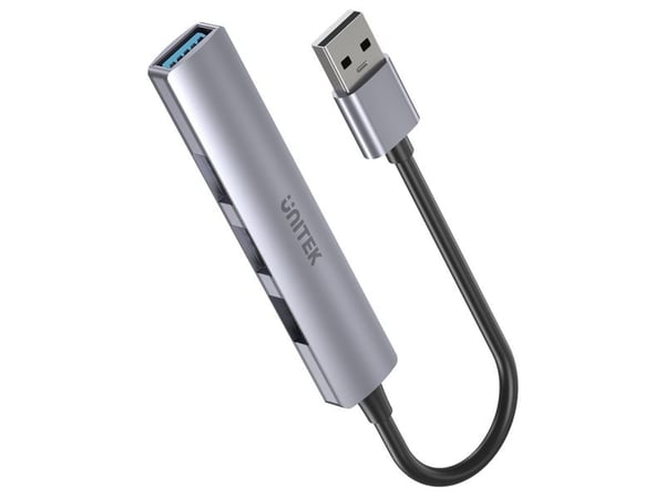 Unitek - Hub - 4-in-1 USB-A - 1 x SuperSpeed USB 3.0 + 3 x USB 2.0 - stasjonær