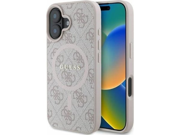 Guess Ring Classic Logo for iPhone 16 rosa