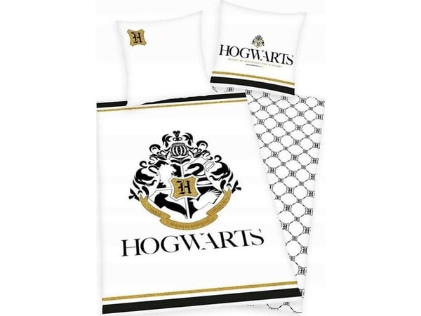 Herding Harry Potter Hogwarts sängkläder med guldtryck 100% bomull