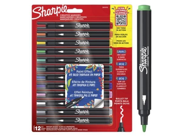 Sharpie 2201070, 12 stk, Projektilaput, Lajittelu, 2,5 mm, Läpipainopakkaus