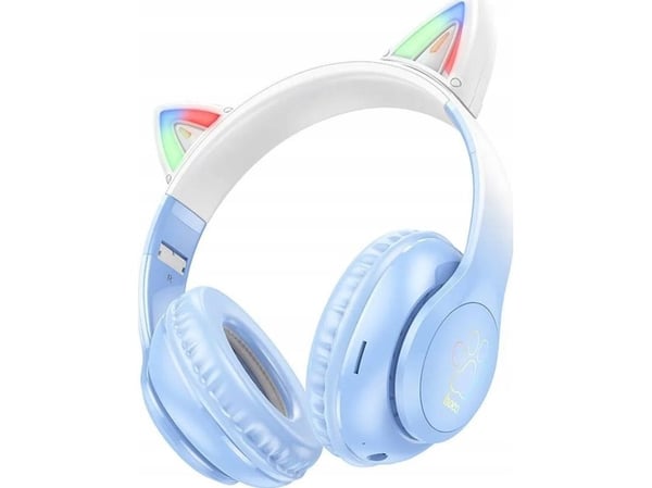 Hoco trådløse Bluetooth-hodetelefoner W42 kattedører krystallblå