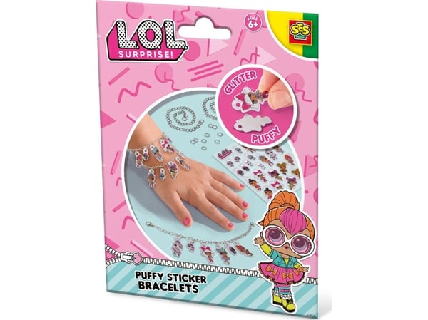 SES SES L.O.L. myk armbånd med klistremerker 14190 41905