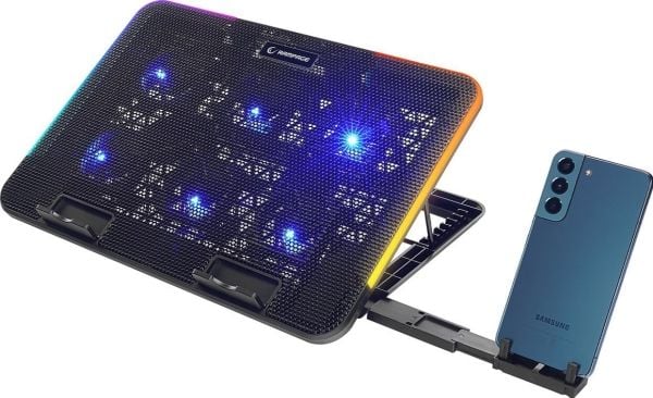 Rampage Sixpower R9 kjøleplate til laptop 15,6" RGB justerbar