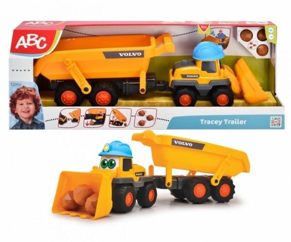 Dickie ABC-kjøretøy Volvo med krangling/rasle 65 cm