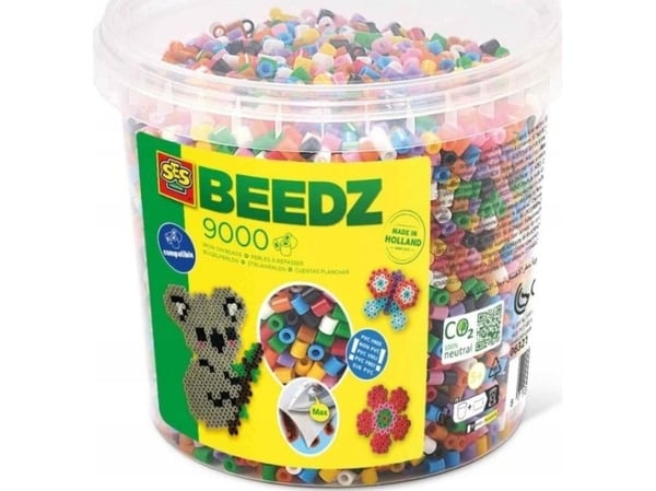 SES Creative Beedz 06321, Perler, 9000 stykker, Plast, Flerfarget, Barn, Gutt/Jente