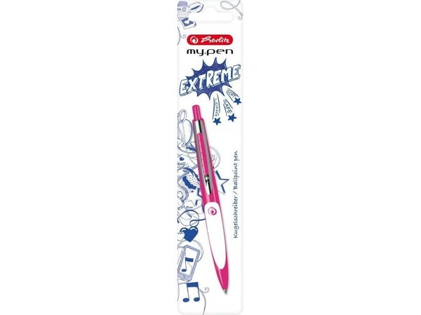 Herlitz my.pen, Klips, Uttrykkbar kulepenn med hengefeste, Gjenfyllbar, Blå, 1 stykker