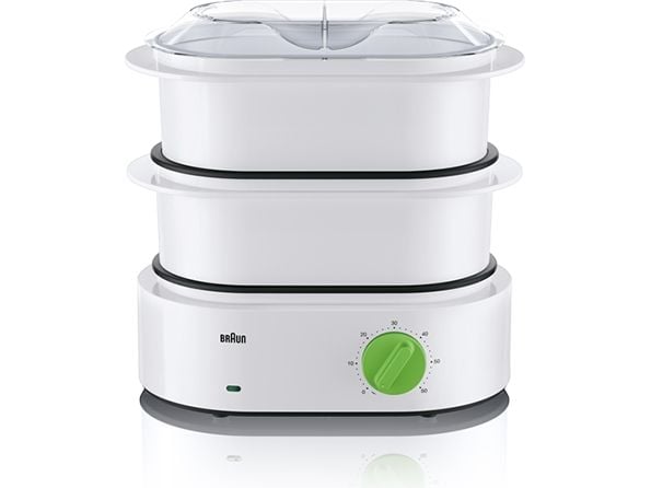 Braun Tribute Collection FS 3000 - Dampkoker - 850 W - hvit/grønn