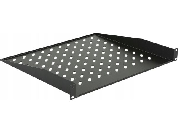 Lanview by Logon - Hylla för rack - kan monteras i skåp - svart, RAL 9005 - 1U - 19"