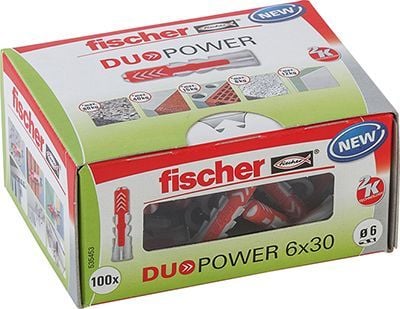 Fischer DUOPOWER, Rund, 3 cm, 6 mm, 4 cm, 100 stykker