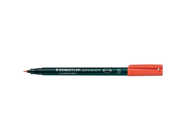 STAEDTLER Lumocolor - Markør - permanent - rød - 0.4 mm - superfin