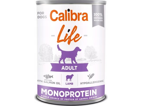 Calibra LIFE Adult monoprotein nöt våtfoder för hund 0,4 kg
