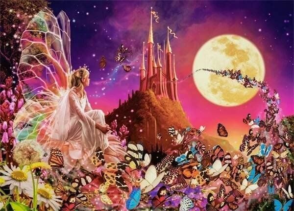 Castorland Puzzle 260 Fairy Fantasies feer sommerfugler slott B-27606