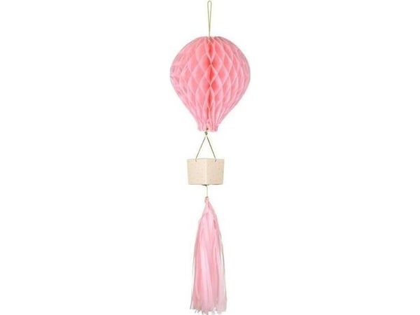 Teka dekorativt bordsident papper ballong, rosa