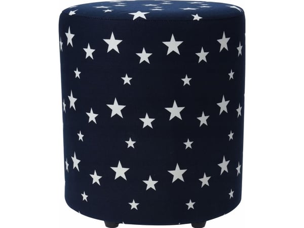 Home Styling Collection puf STARS 30 cm mørkeblå med stjerner