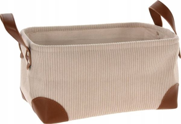 Home Styling Collection oppbevaringskurv i kordfløyel med håndtak 30 x 20 x 15 cm