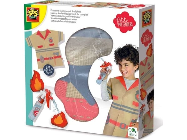 SES Creative Petits Pretenders Dress up costume firefighter, Brannmann, 3 år