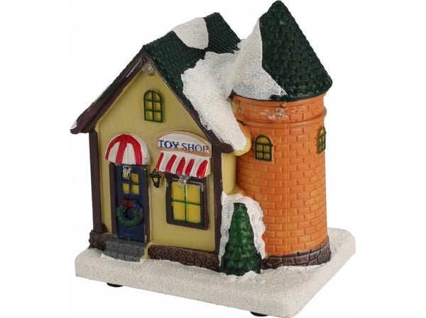 Home Styling Collection Joulukoristeen figuuri, joulutalo, 10 x 14 cm