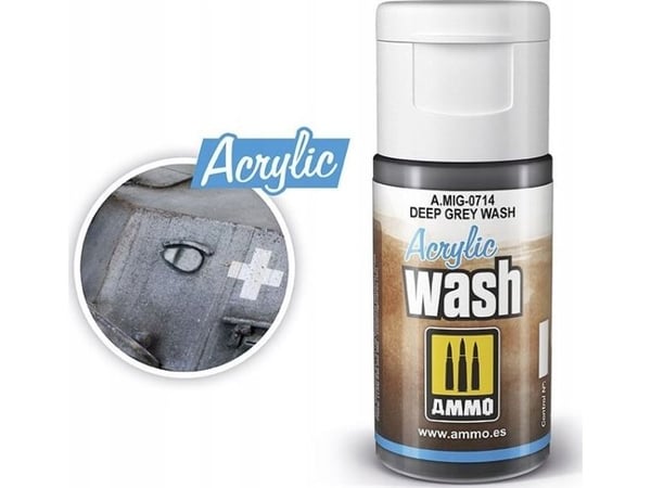Vallejo Ammo: Acrylic Wash - Deep Grey Wash