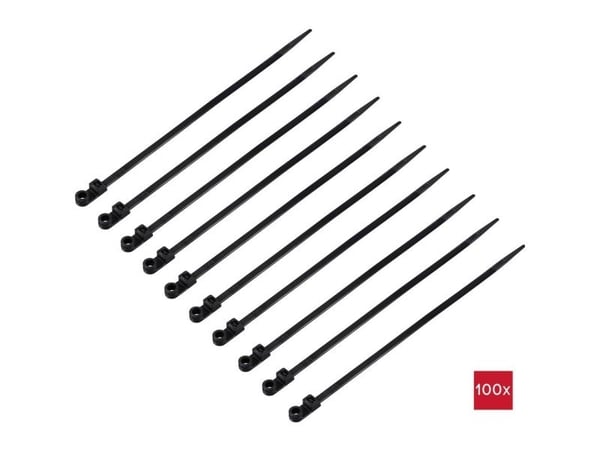 TRU COMPONENTS TC-12814208 Kaapelinside 200 mm 4,8 mm Musta Ruuvikantainen, UV-säänkestävä 100 kpl