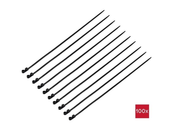 TRU COMPONENTS TC-12814172 Kaapelinside 370 mm 4,8 mm Musta UV-stabiloitu 100 kpl