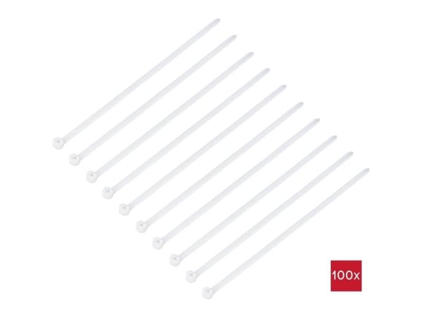 TRU COMPONENTS TC-12814148 Kaapelinside 140 mm 3,6 mm Luonnonvärinen Metallisella kielekkeellä, kemikaalinkestävä 100 kpl