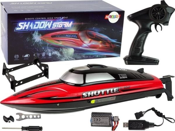 LeanToys Powerboat R/C 2.4G Röd 20-25 km/h