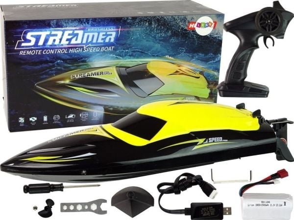 LeanToys Motorbåt R/C 2,4G Gul 35 KM/T LeanToys Motorbåt R/C 2,4G Gul 35 KM/T