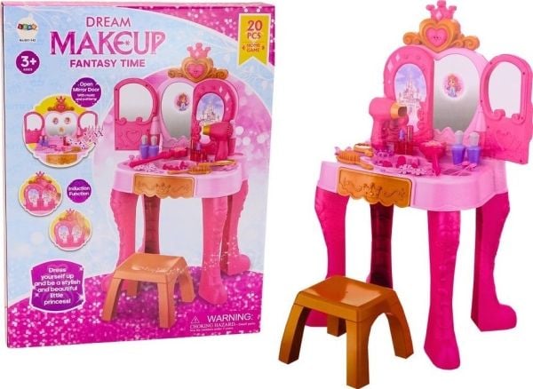 LeanToys barne toalettbord med bevegelsessensor - rosa