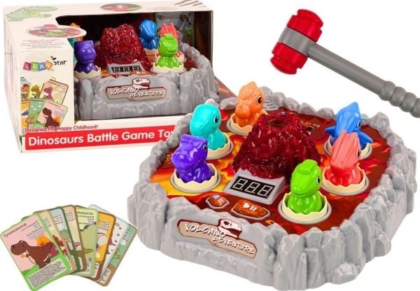 LeanToys Arcade peli Wac A Mole Dinosaurukset Volcano Savu vaikutus valot äänet