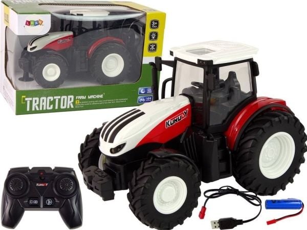 LeanToys traktor 1:24 fjernstyrt R/C pilot gård