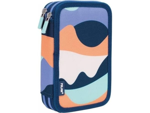 Milan Penal Dobbel Penal Etui Milan The Fun Blue (19,5 x 13 x 5 cm)