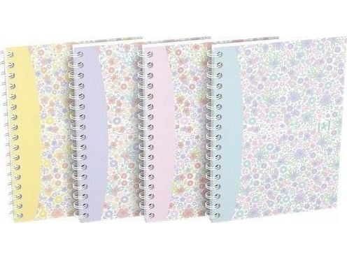 Notatbok A6/50K rutet Floral (10 stk) OXFORD