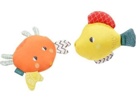 Sett med krabbe og fisk