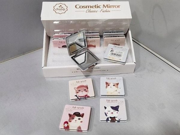 Donegal kosmetisk speil Dobbeltsidig speilkatter (12 stk)