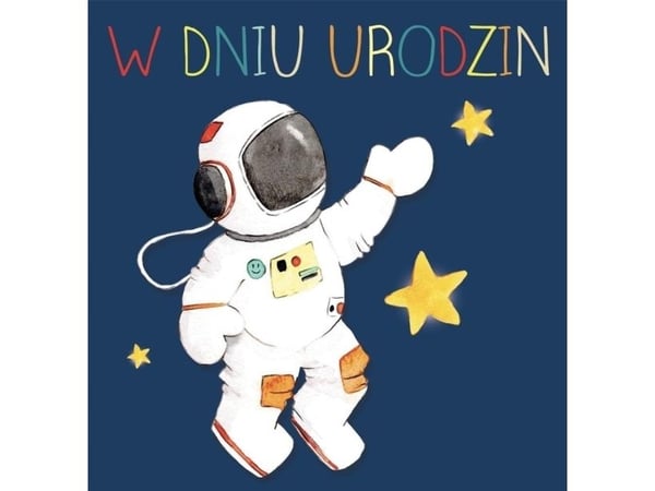 Clear Creation Karnet kwadrat CL4208_PO Urodziny Kosmonauta