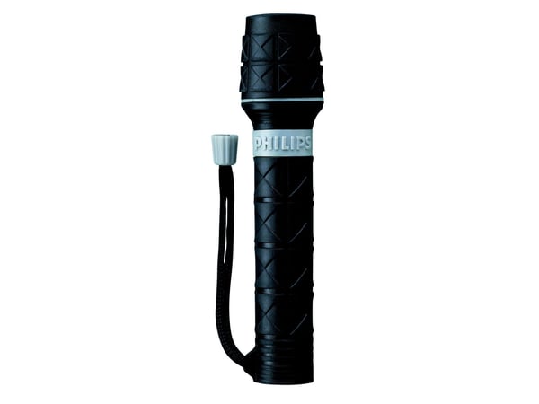 Philips LightLife Taskulamppu SFL3361/10, Käsikokoinen taskulamppu, Musta, Kumi, 2.4 V, KPR104, AA/LR6 Alkaline