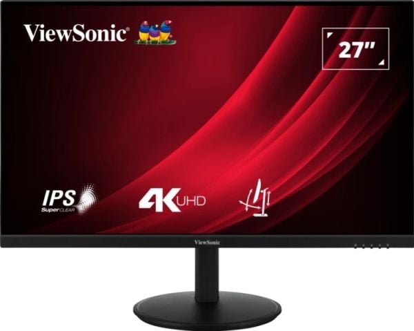 Viewsonic VG Series VG2708-4K, 68,6 cm (27"), 3840 x 2160 piksler, 4K Ultra HD, LED, 4 ms, Svart